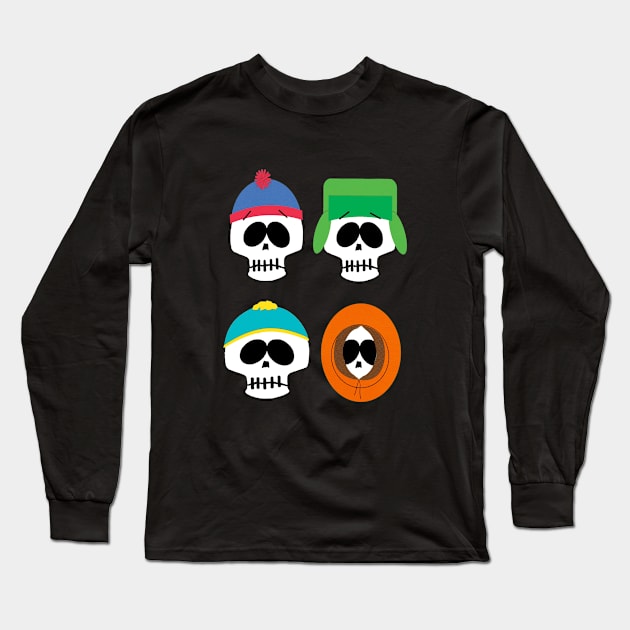 Southern Skulls Long Sleeve T-Shirt by Vitalitee